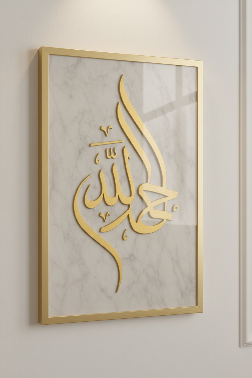 Alhamdulillah plexiglass cadre mat