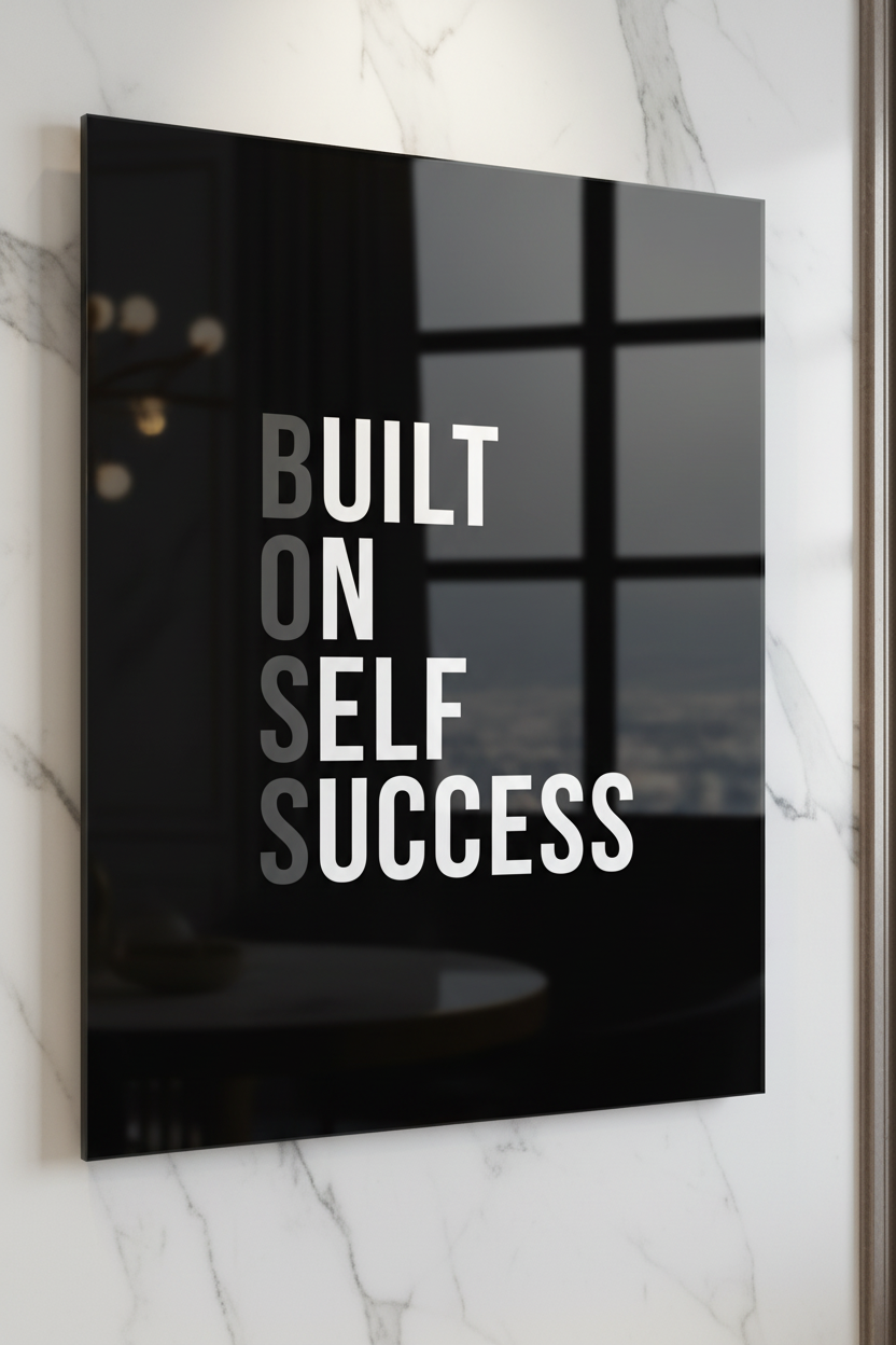 Built On Self Success plexiglass