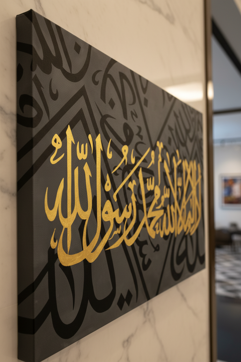 Calligraphie effet canvas