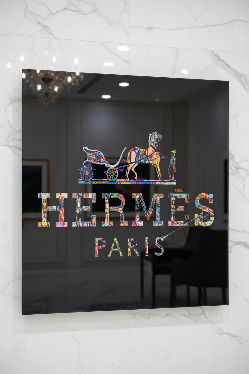 Hermès Paris plexiglass