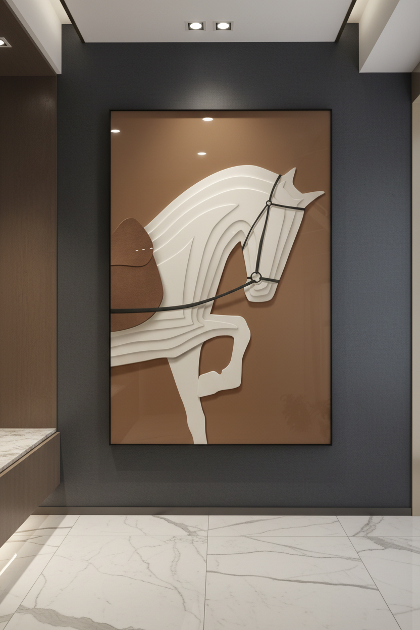 Mur gris foncé + sol clair