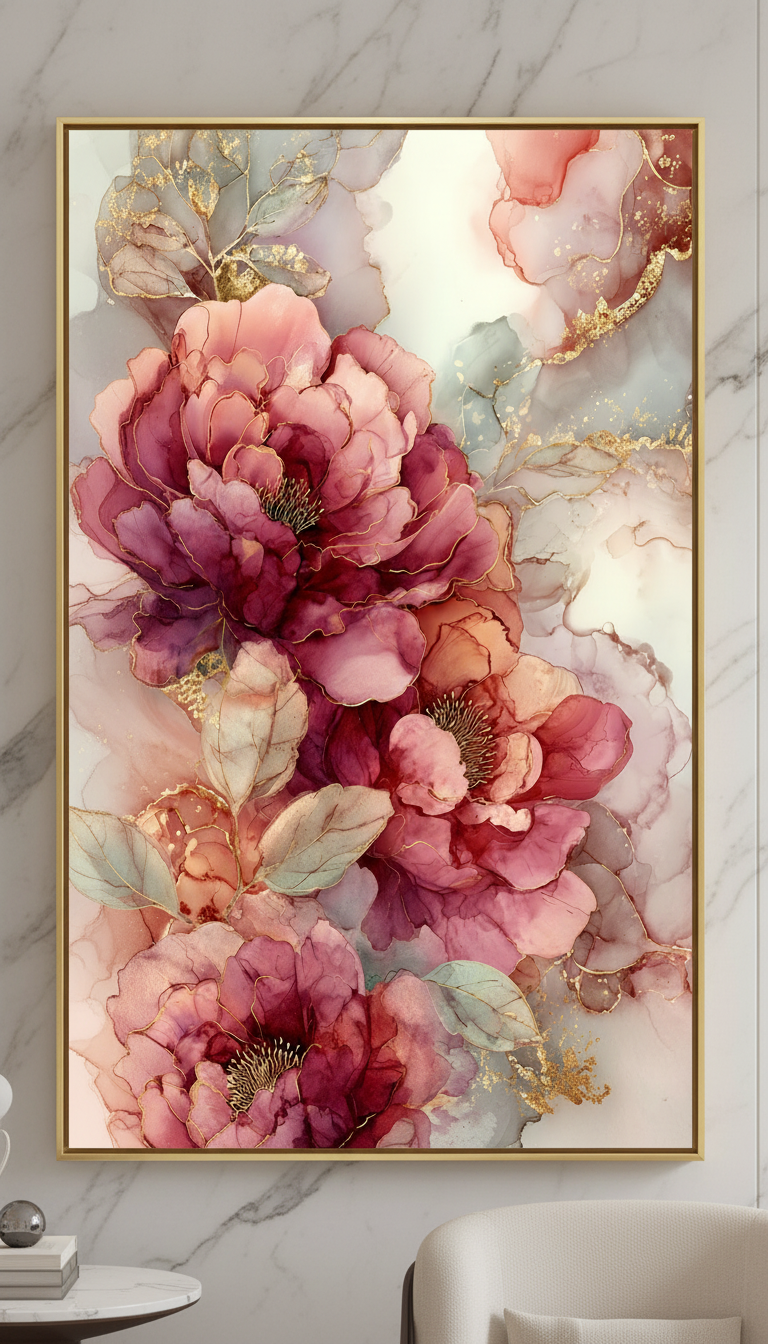 Tableau Auriflor salon luxe