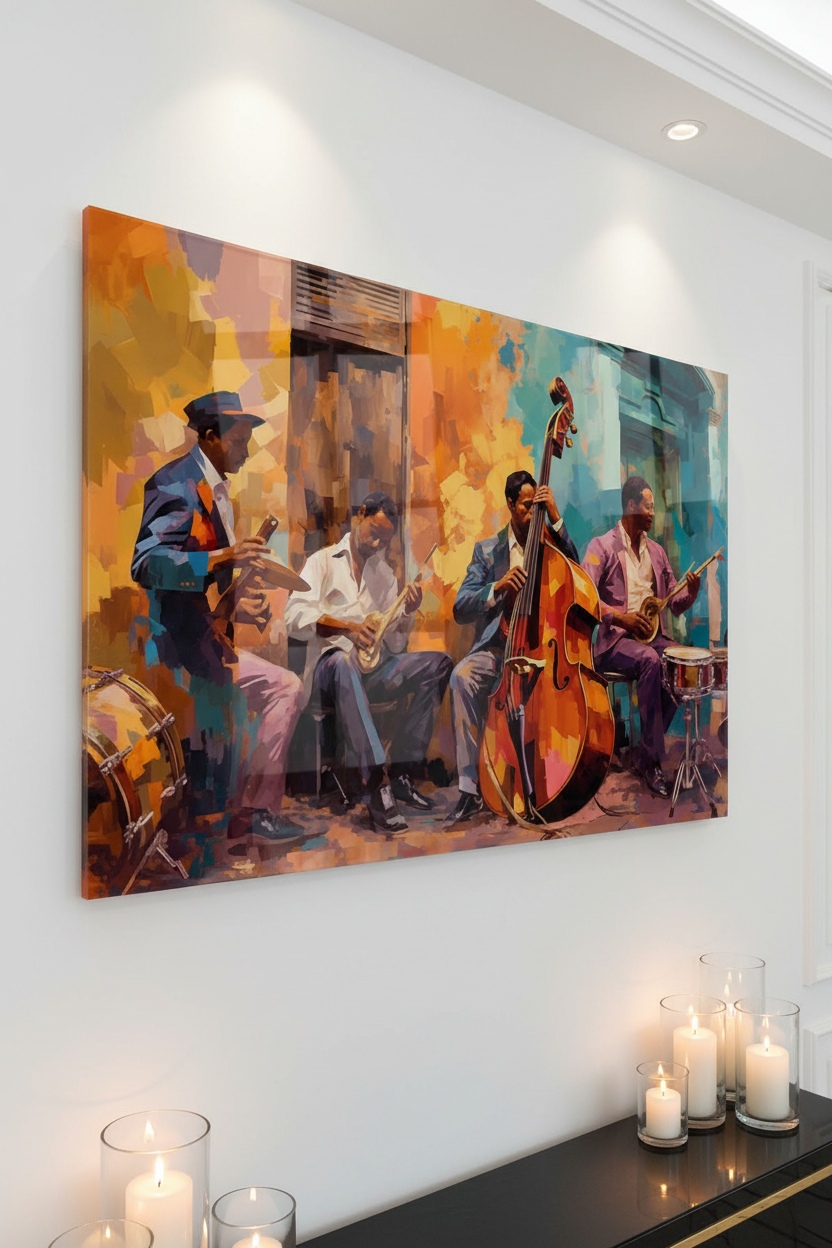 Vue face - Musiciens jazz