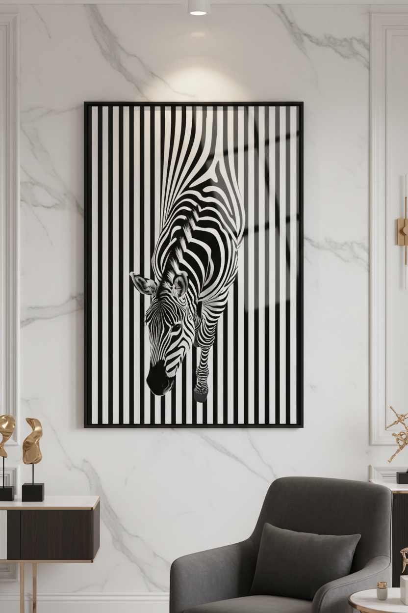 Zèbre cadre luxe